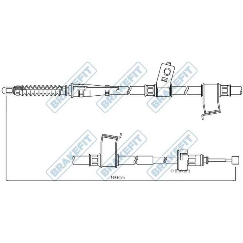 Apec Handbrake Cable Left Rear BBC3080