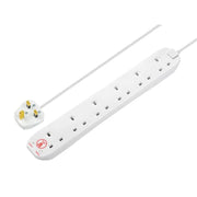 Masterplug Surge Extension Lead 6 Gang 13A 2m SRG62N-MP - SRG6210N-MP