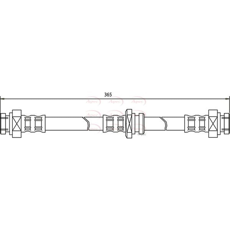 Apec Brake Hydraulic Hose Line Rear HOS3380