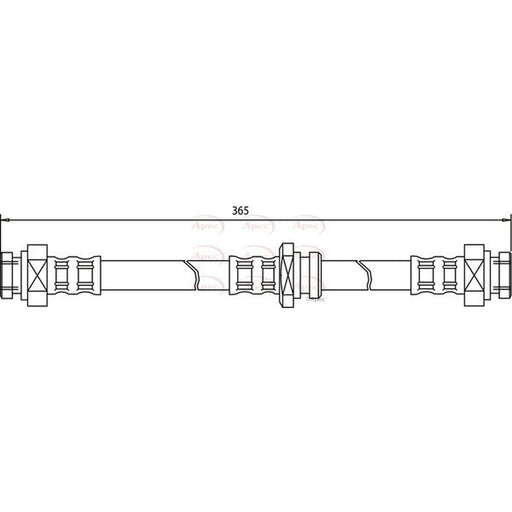 Apec Brake Hydraulic Hose Line Rear HOS3380