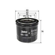 Valeo Engine Oil Filter 586136