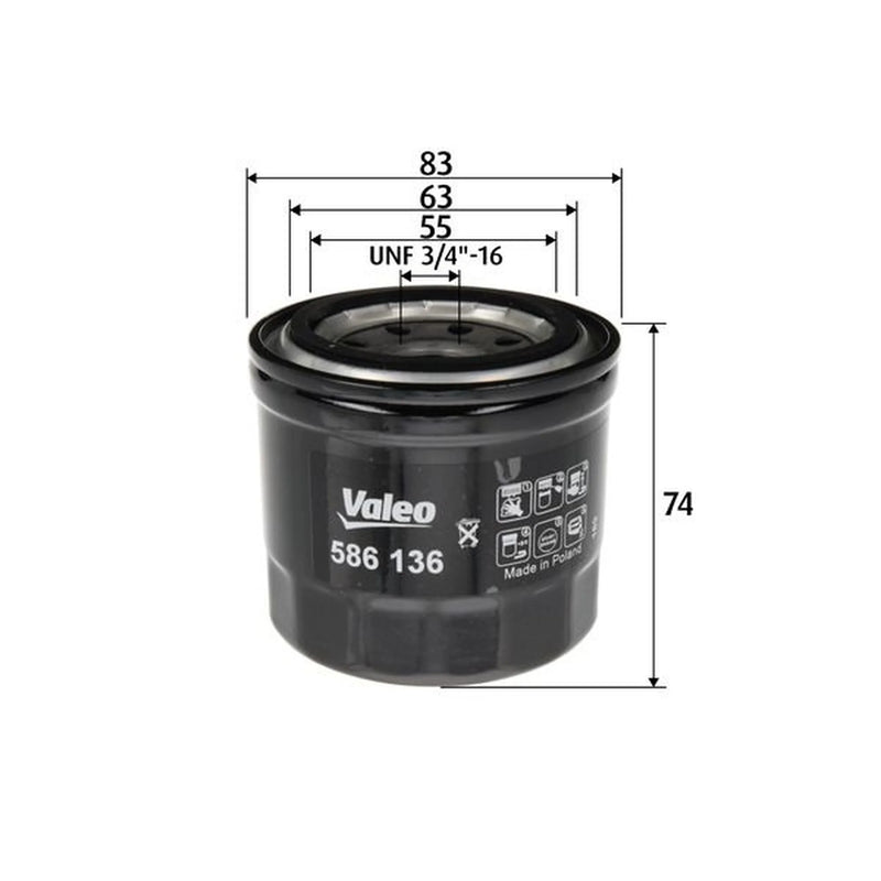 Valeo Engine Oil Filter 586136