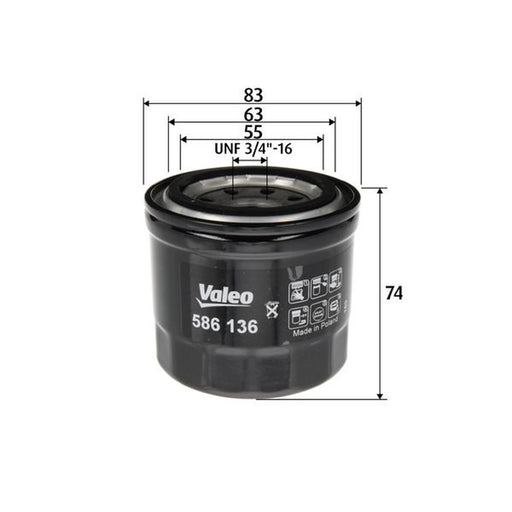 Valeo Engine Oil Filter 586136