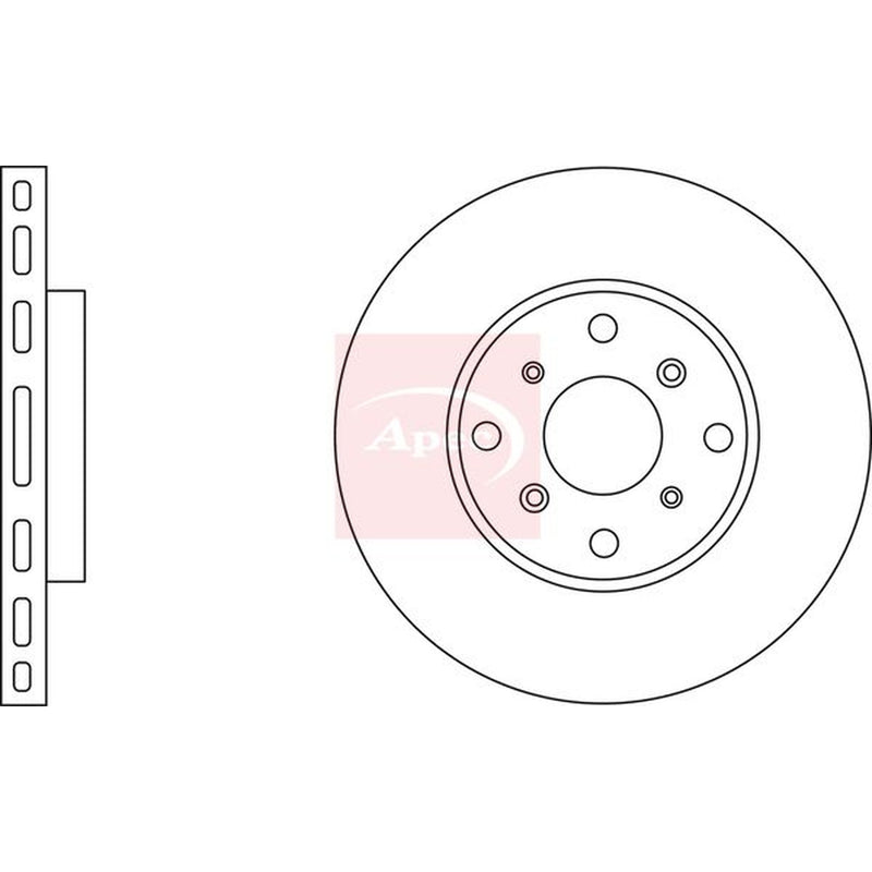 Apec 2 x Vented Front Brake Discs DSK2027