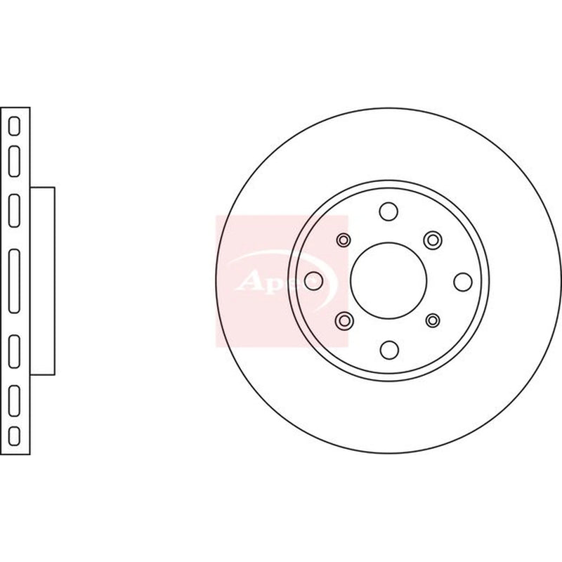 Apec 2 x Vented Front Brake Discs DSK2027