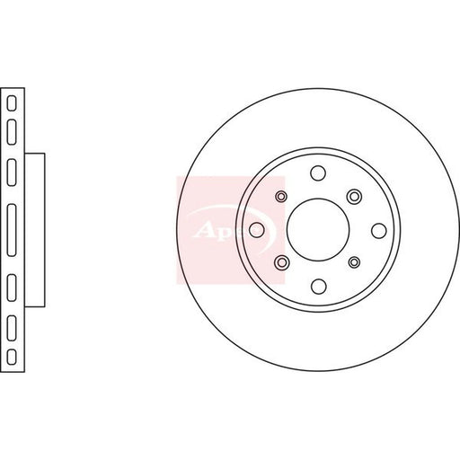 Apec 2 x Vented Front Brake Discs DSK2027