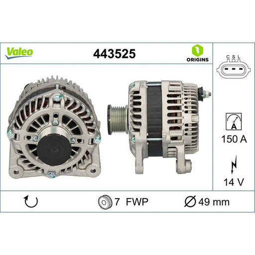 Valeo Car Alternator 12V 443525
