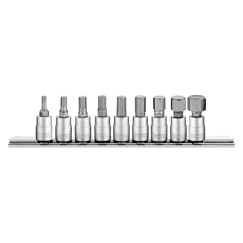 Teng Tools 1/4" Drive Hex Bit Socket Set 9-Piece M1409HN
