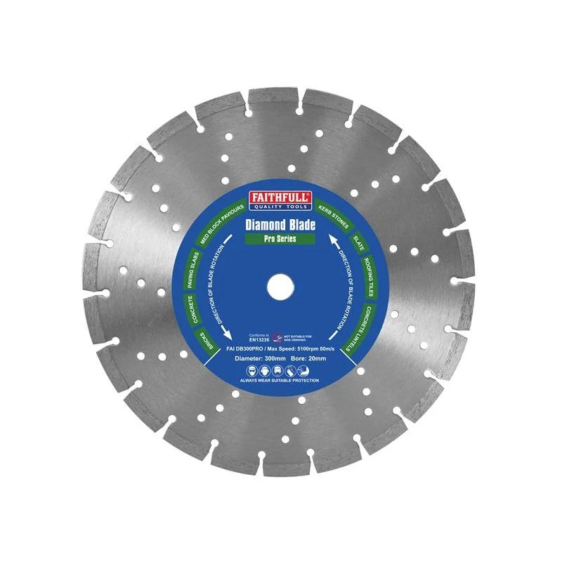 Faithfull Professional Diamond Blade 300 x 20mm - FAIDB300PRO
