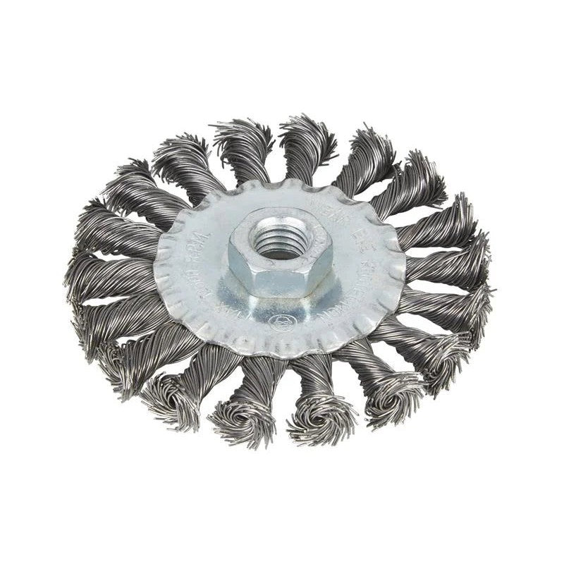BlueSpot Tools Flat Twist Knot Wire Wheel 100mm M14 X 2 - 19217