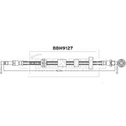 Borg & Beck Brake Hydraulic Hose Line Front Left BBH9127