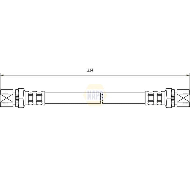 NAPA Brake Hydraulic Hose Line Rear NBH1201