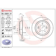 Brembo 2 x Solid Rear Brake Discs 08.C823.21