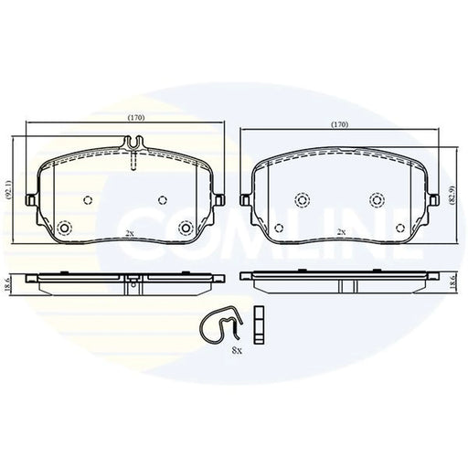 Comline 4 x Front Brake Pad Set CBP03526