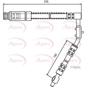 Apec Brake Hydraulic Hose Line Front Right HOS3265