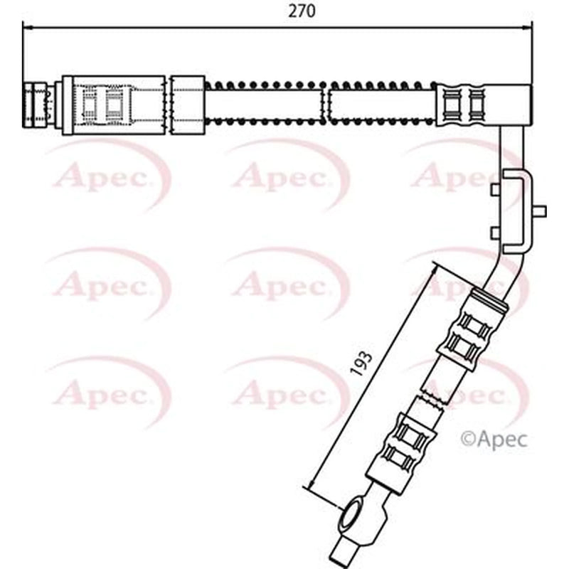 Apec Brake Hydraulic Hose Line Front Right HOS3265