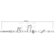 Apec Handbrake Cable Right Rear CAB1221