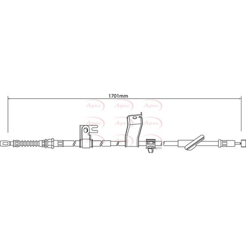 Apec Handbrake Cable Right Rear CAB1221