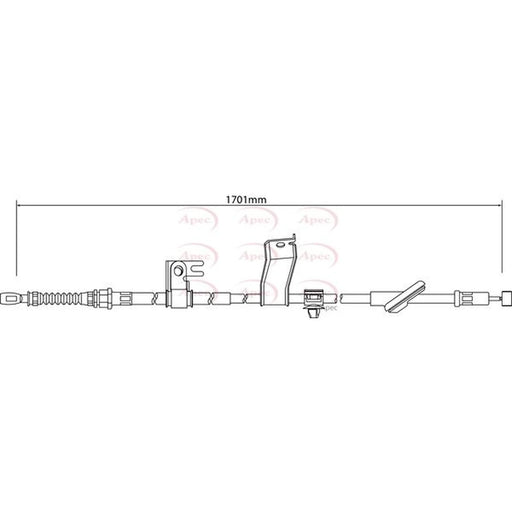 Apec Handbrake Cable Right Rear CAB1221