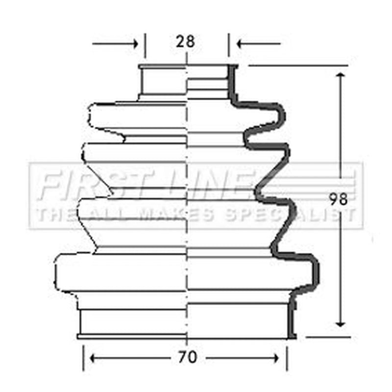 First Line Drive Shaft Bellow Kit Front Left FCB2790