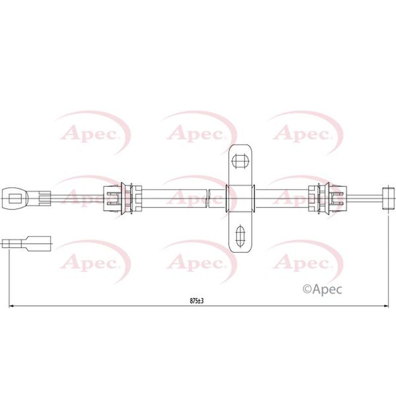 Apec Handbrake Cable Front CAB1247