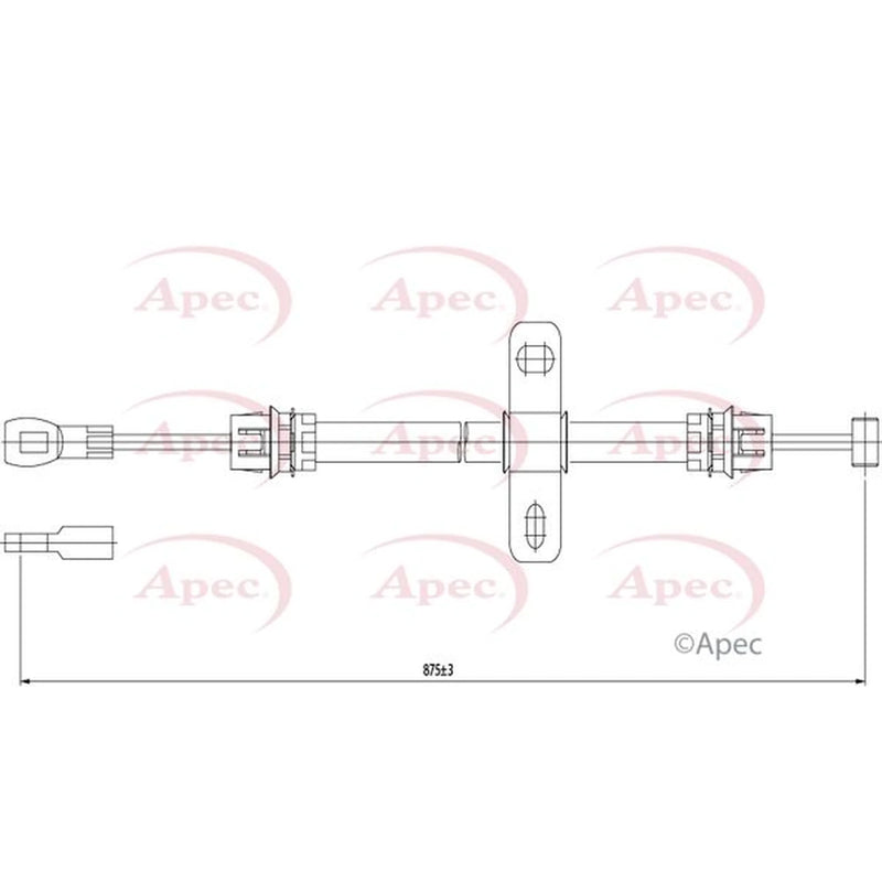 Apec Handbrake Cable Front CAB1247