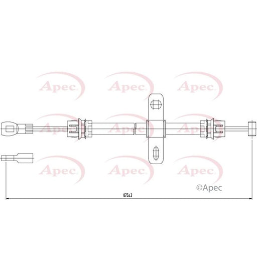 Apec Handbrake Cable Front CAB1247