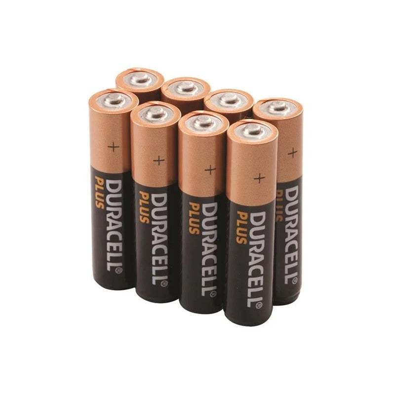Duracell AAA Cell +100% Plus Power Batteries (Pack 8) - MN2400B8PLUS100SPO