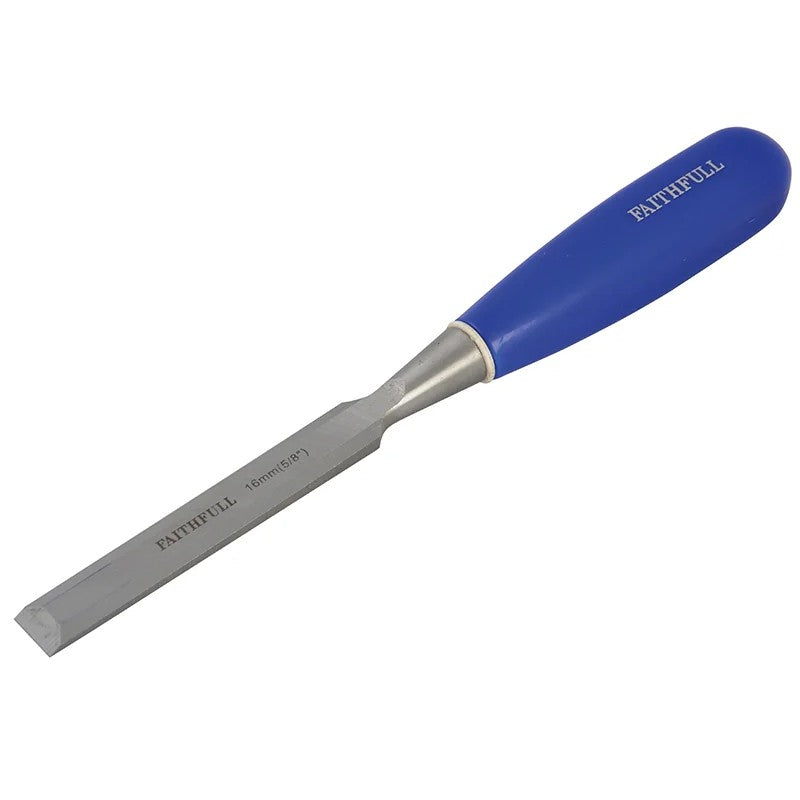 Faithfull Bevel Edge Chisel Blue Grip 16mm (5/8in) - FAIWCB58