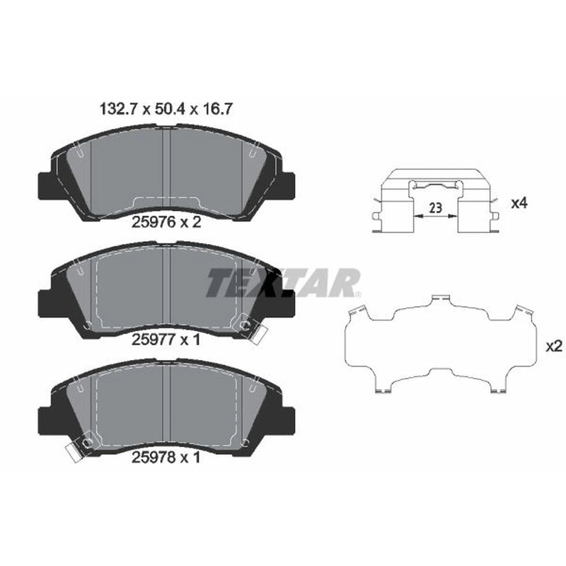 Textar Front Brake Pad Set 2597601