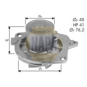NAPA Engine Cooling Water Pump NWP1499
