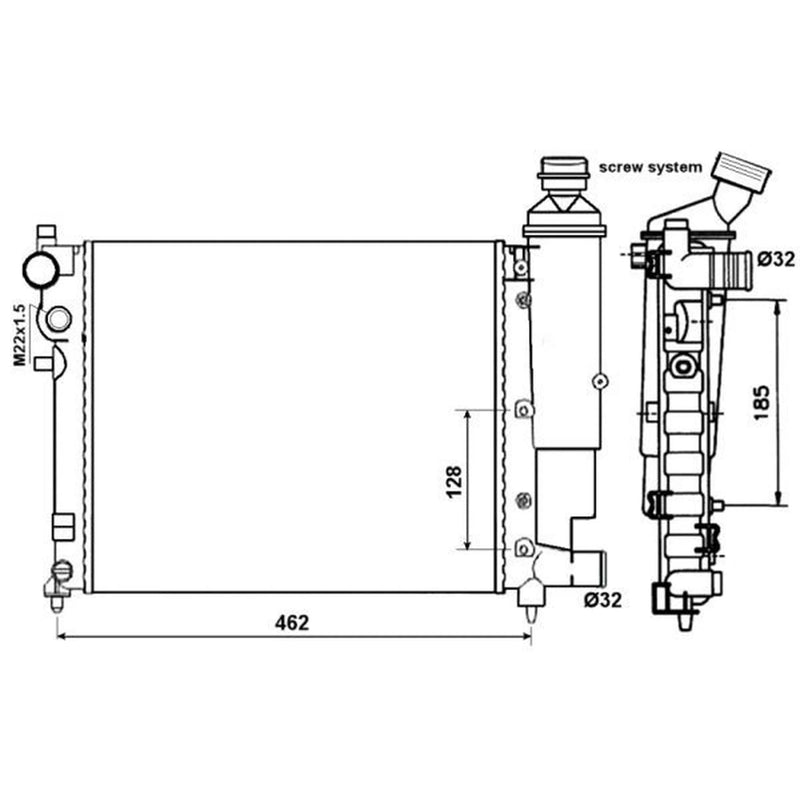 NRF Engine Radiator 58067
