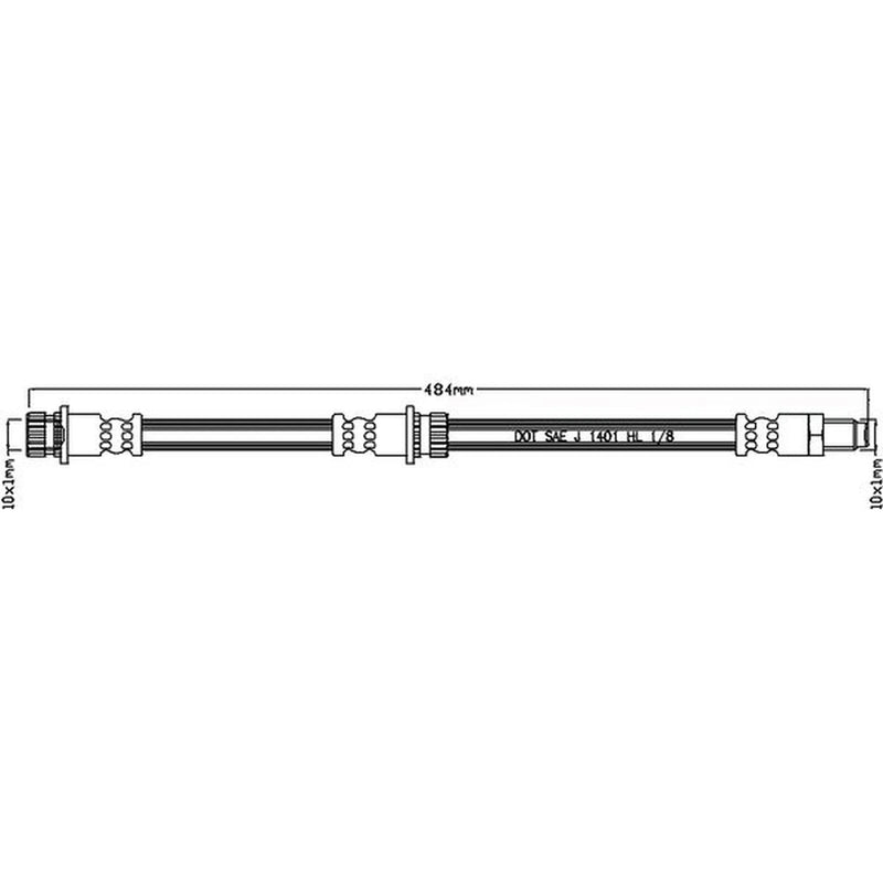 Juratek Brake Hydraulic Hose Line Rear JBH1099