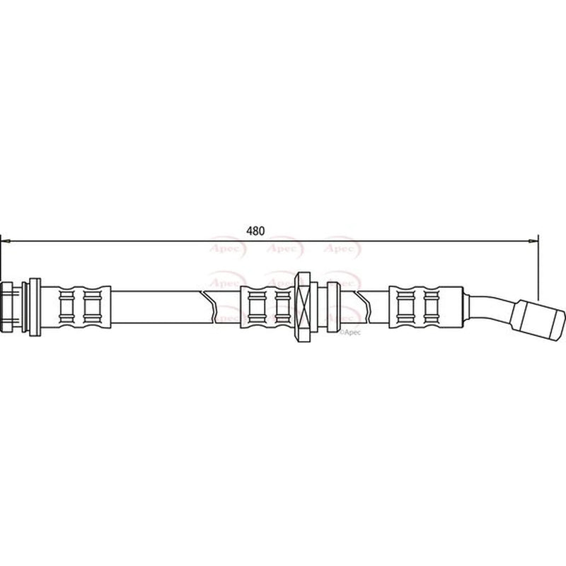 Apec Brake Hydraulic Hose Line Front HOS3324