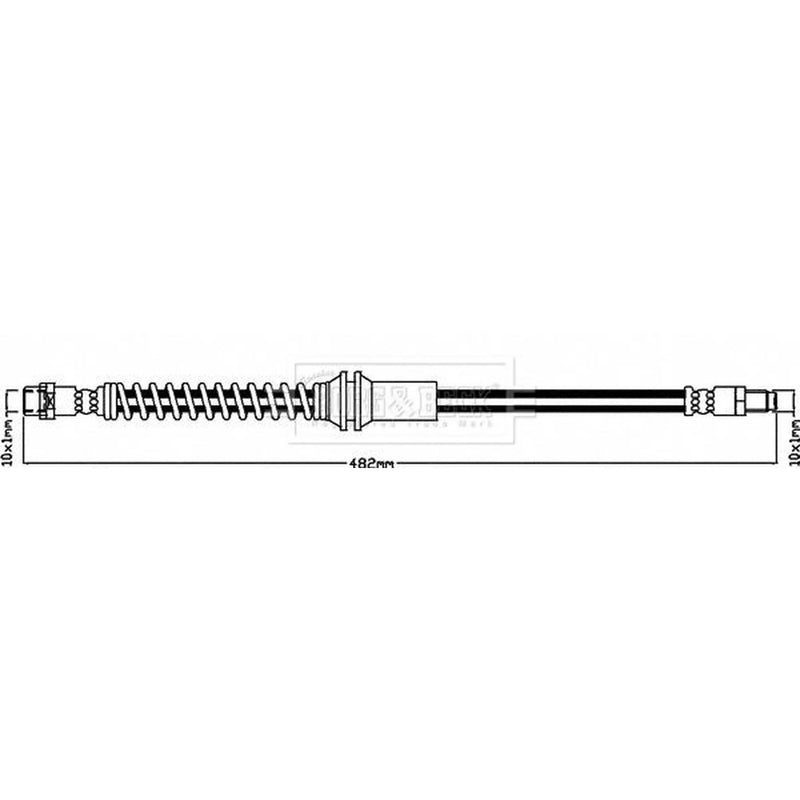 Borg & Beck Brake Hydraulic Hose Line Front Left BBH8649