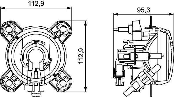 Hella Headlight Headlamp H1 Left