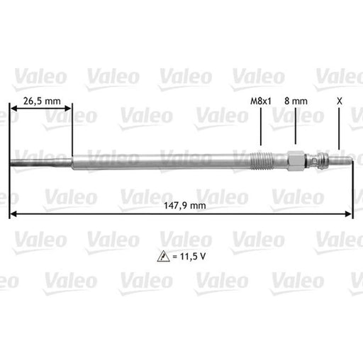 Valeo Diesel Engine Glow Plug 345204