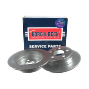 Borg & Beck 2 x Solid Rear Brake Discs BBD4487