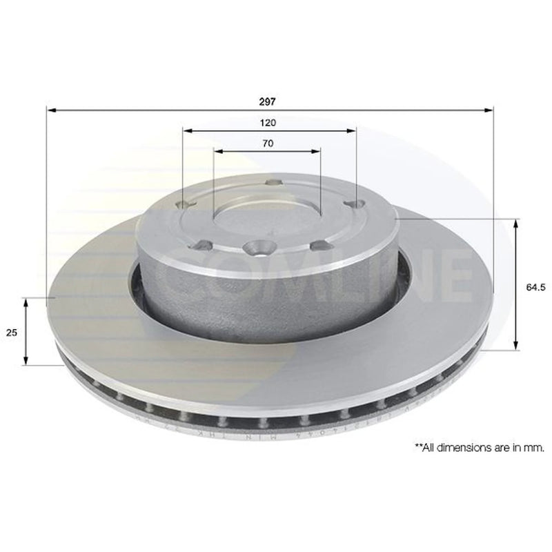 Comline 2 x Front Brake Discs ADC1306V