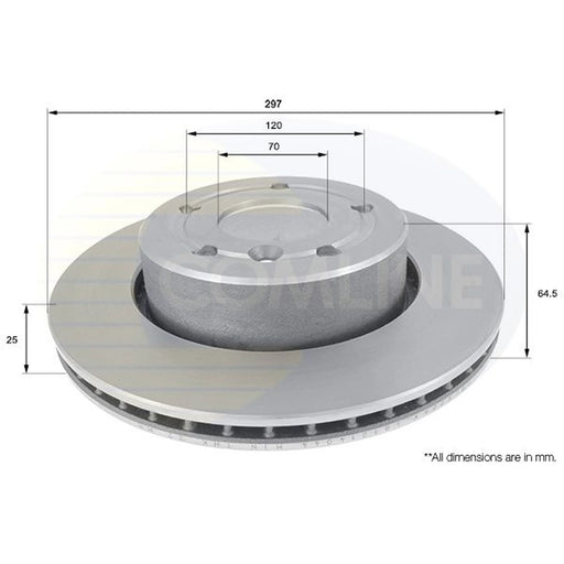 Comline 2 x Front Brake Discs ADC1306V