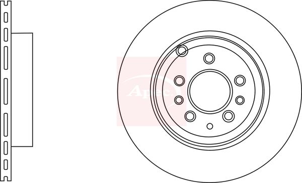 Apec 2 x Brake Disc Set Vented