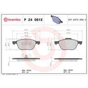 Brembo 4 x Front Brake Pad Set P24061X
