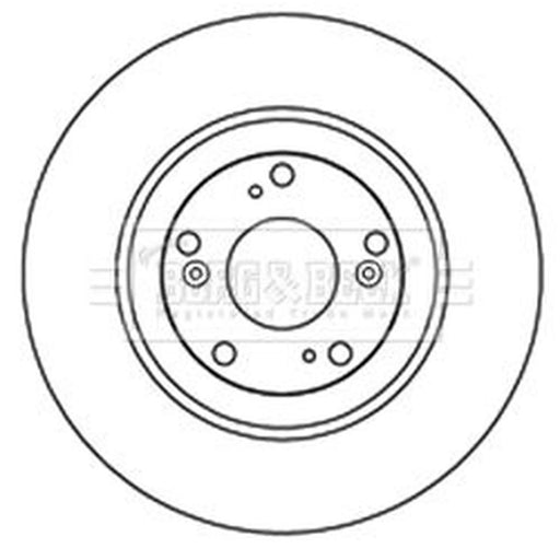 Borg & Beck 2 x Vented Front Brake Discs BBD5222