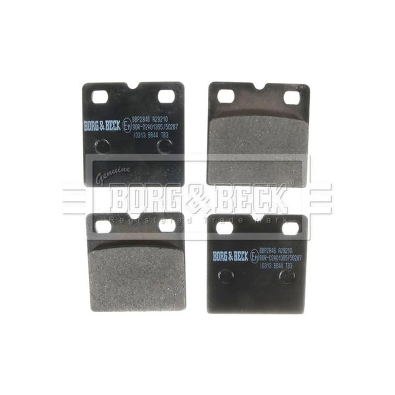 Borg & Beck 4 x Parking Brake Pads 9mm BBP2846