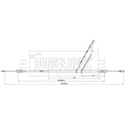 Borg & Beck Handbrake Cable Left Rear BKB3899