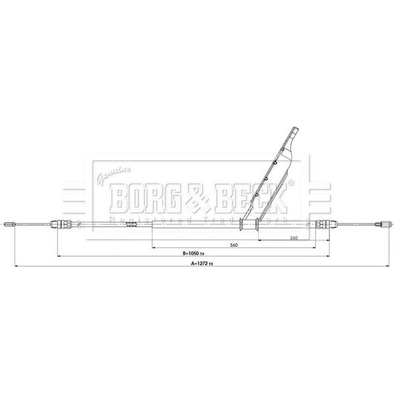Borg & Beck Handbrake Cable Left Rear BKB3899