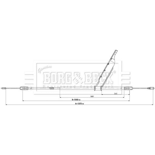 Borg & Beck Handbrake Cable Left Rear BKB3899
