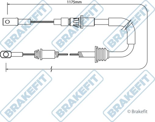Apec Handbrake Cable Front fits Nissan Interstar 2002-2006