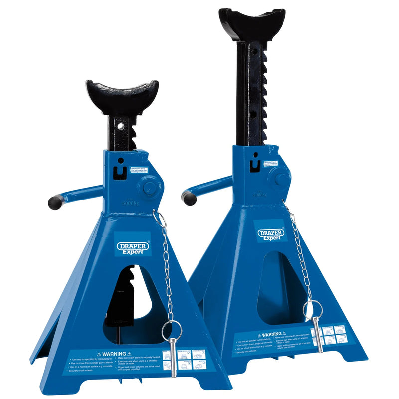 Draper Expert Pneumatic Rise Ratcheting Axle Stands - Pair