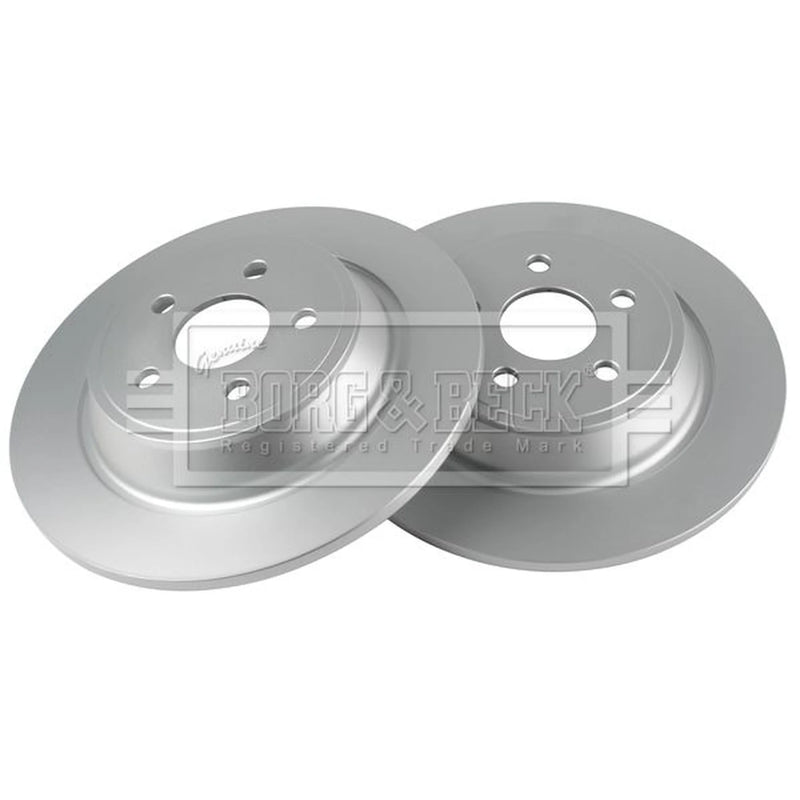 Borg & Beck 2 x Solid Rear Brake Discs BBD5458
